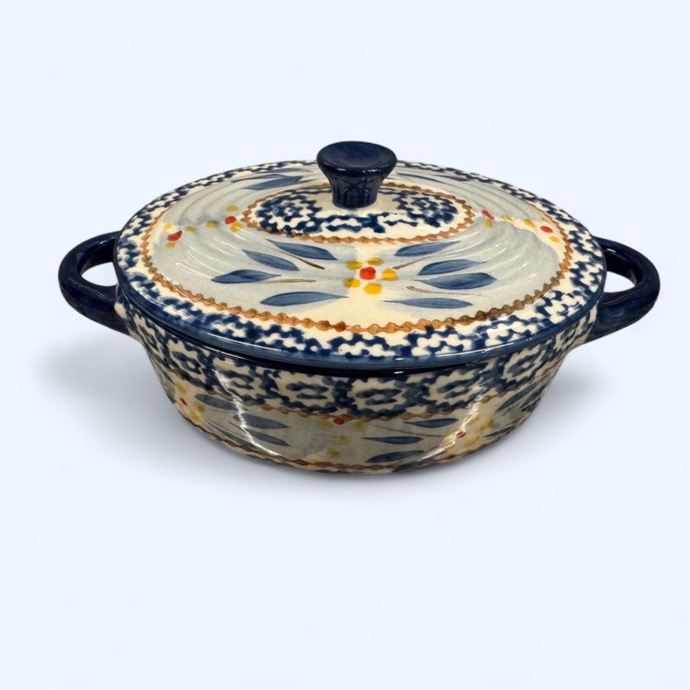 Temp-Tations‎ Blue and Cream Mini Casserole Dish